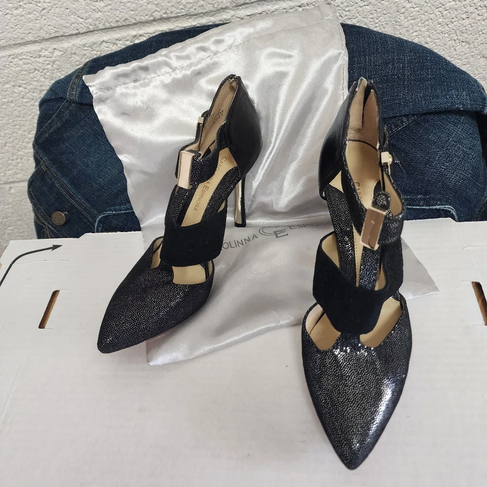 Beautiful CAROLINNA ESPINOSA HEELS SZ 7.5 M - Picture 8 of 15